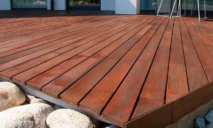 stained deck area 